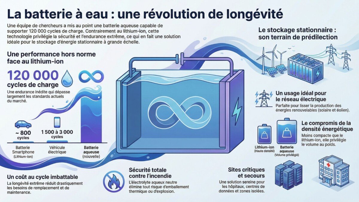 La batterie à eau : une révolution de longévité