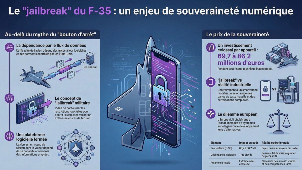 Le "jailbreak" du F-35 un enjeu de souveraineté numérique