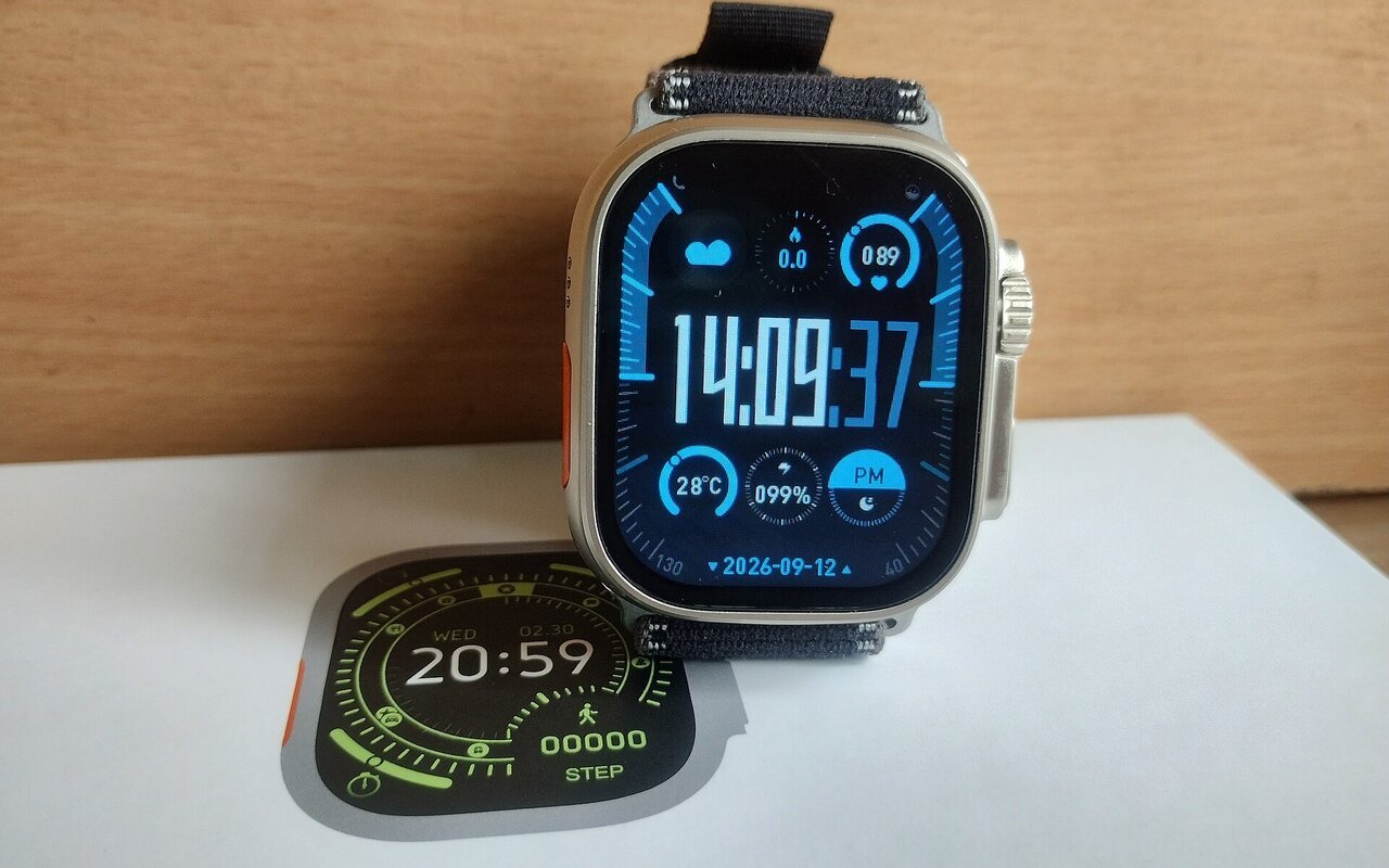 Configuration de cadran de l'Apple Watch Ultra 3 Ti avec plusieurs informations