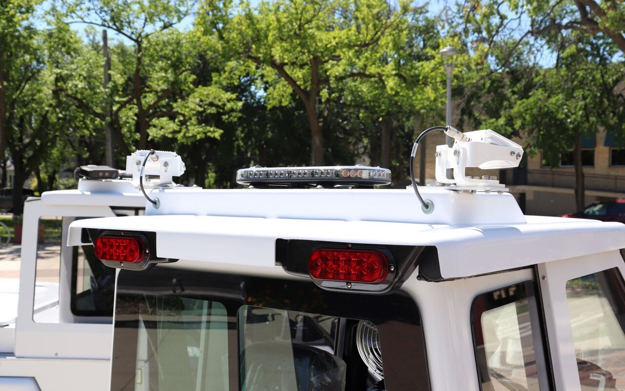 Véhicule GO-4 Interceptor équipé de caméras ALPR pour reconnaissance automatique de plaques d'immatriculation
