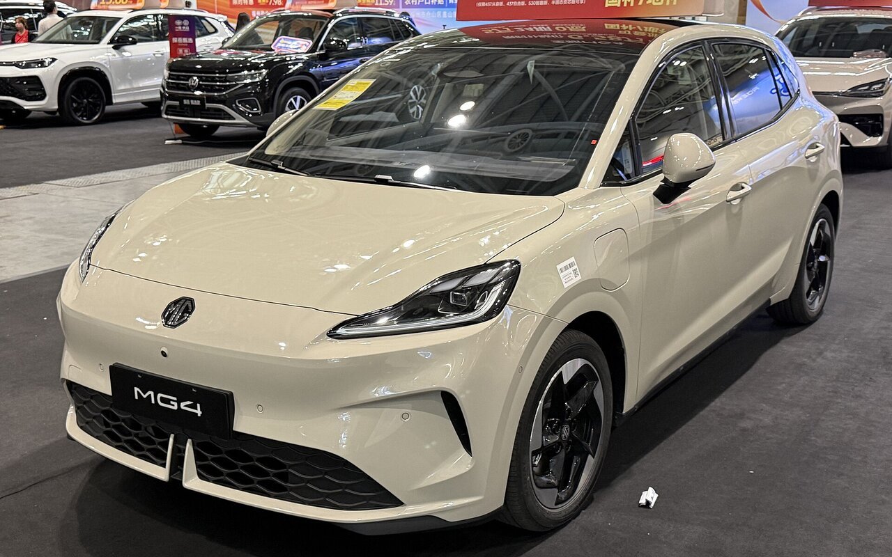 MG 4 EV II photographié lors du salon automobile d'Auto Fuzhou en Chine