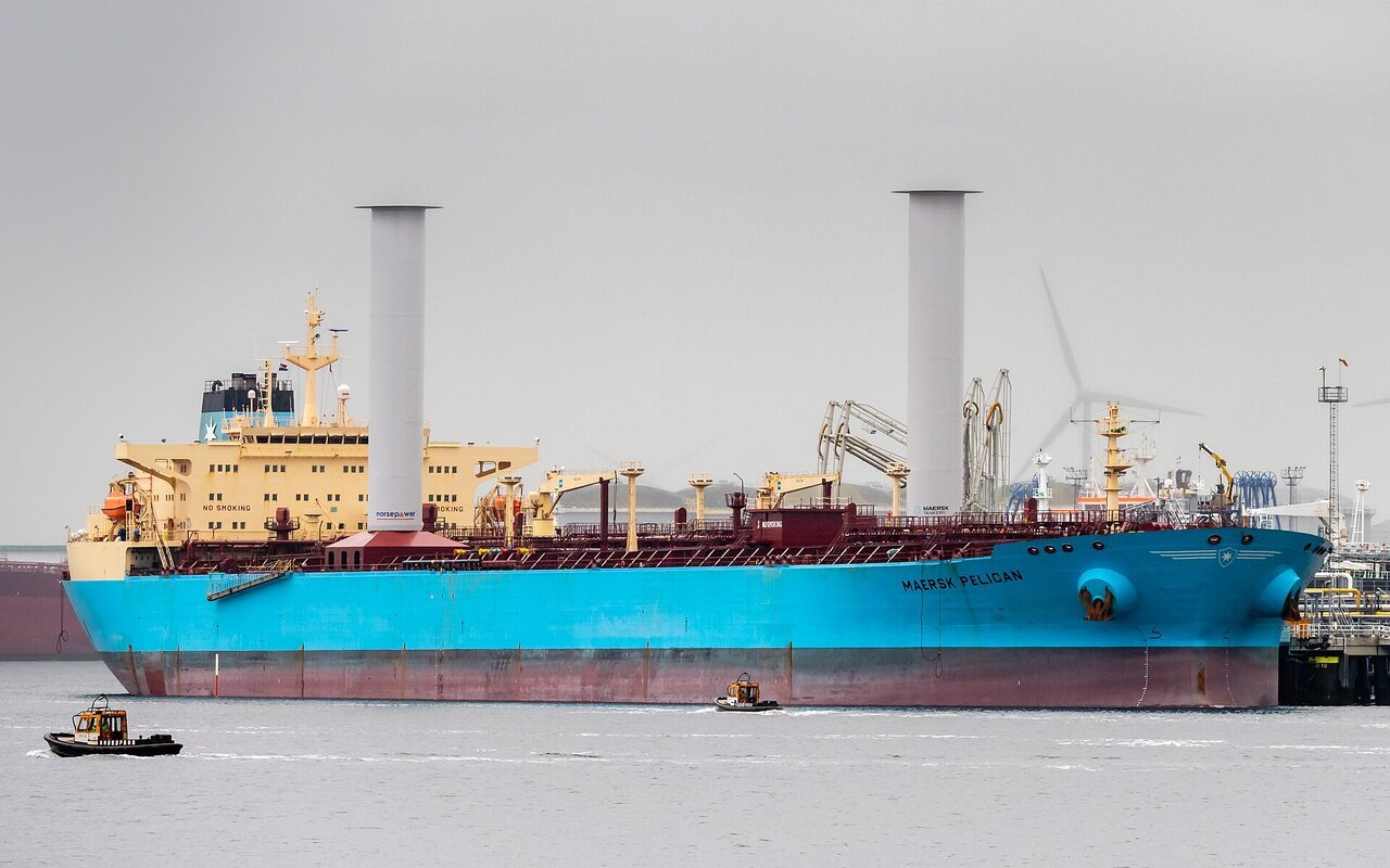 Rotor Sails Norsepower sur le Maersk Pelican, plus grands rotors Flettner du monde