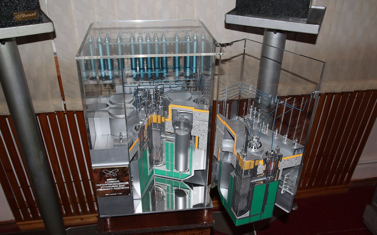 Maquette d'une installation de production de vapeur atomique pour ледокол russe