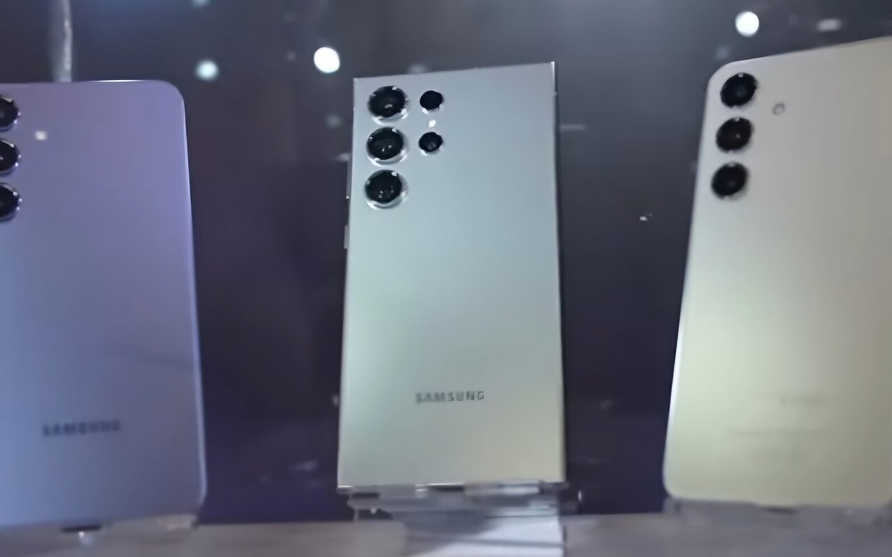 Gamme complète Samsung Galaxy S24 avec plusieurs modèles alignés